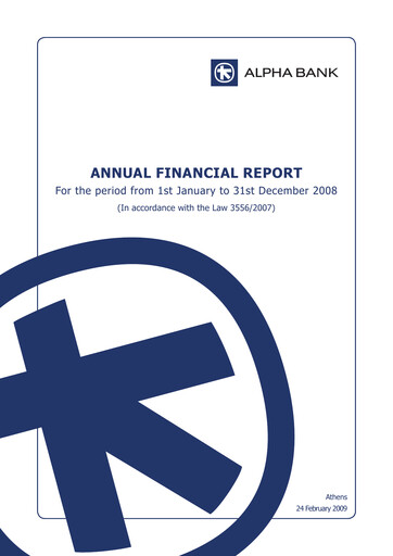Thumbnail Alpha Services and Holdings Annual Report 2008