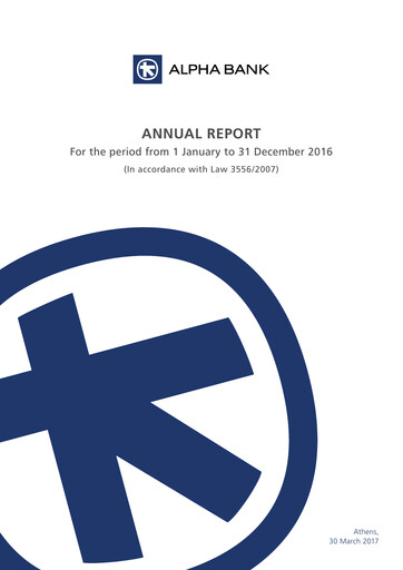 Thumbnail Alpha Services and Holdings Annual Report 2016