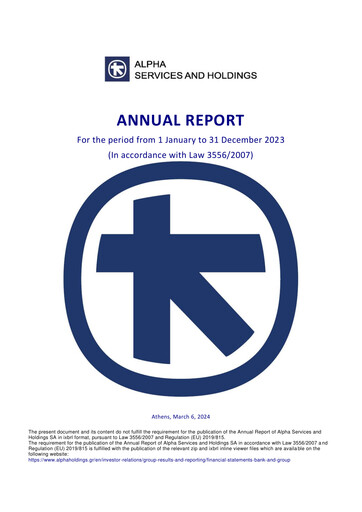 Thumbnail Alpha Services and Holdings Annual Report 2023