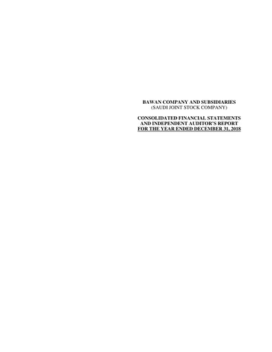 Thumbnail Bawan Company Financial Statement 2018