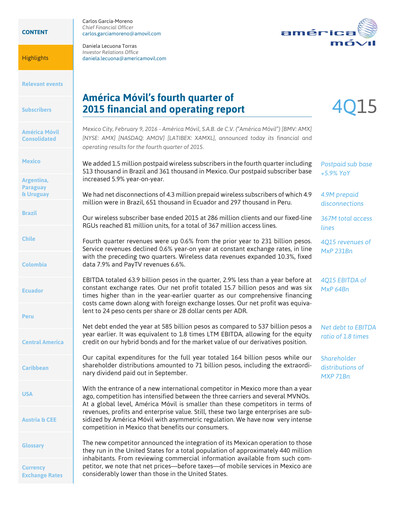 Thumbnail America Movil Quarterly Report 2015-q4