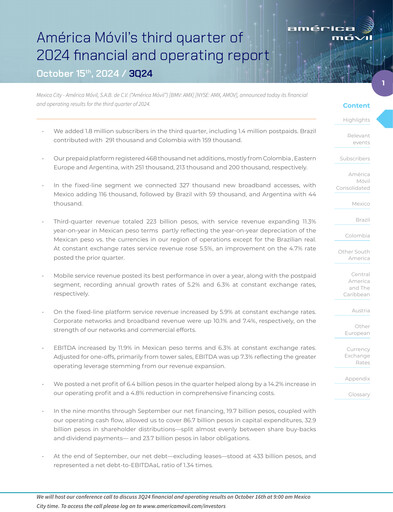 Thumbnail America Movil Quarterly Report 2024-q3