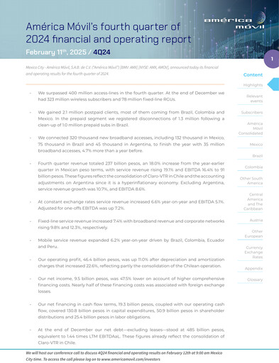 Thumbnail America Movil Quarterly Report 2024-q4