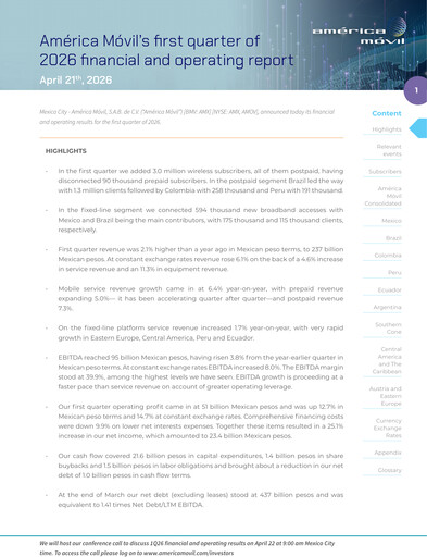 Thumbnail America Movil Quarterly Report 2026-q1