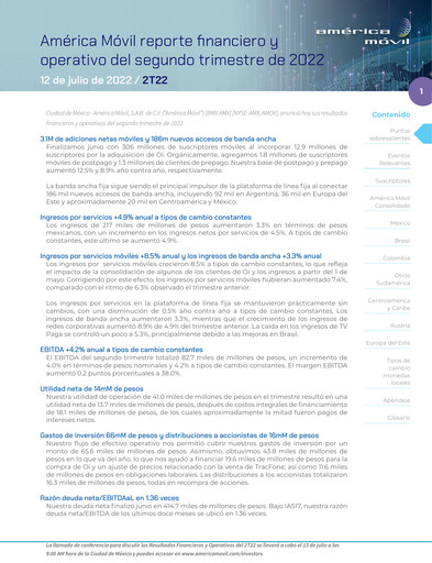 Thumbnail America Movil Quarterly Report 2022-q2
