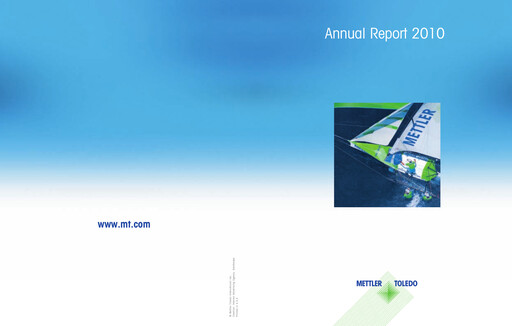 Thumbnail Mettler Toledo Annual Report 2010