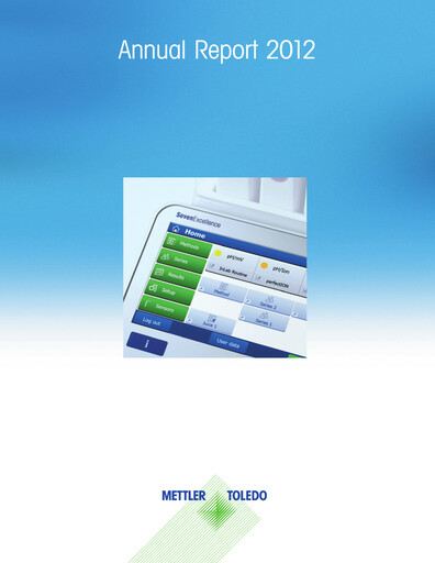 Thumbnail Mettler Toledo Annual Report 2012