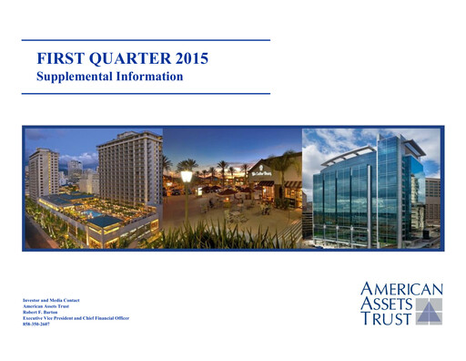 Thumbnail American Assets Trust
 Quarterly Report 2015-q1