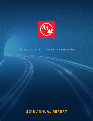 Thumbnail American Axle & Manufacturing Annual Report 2018