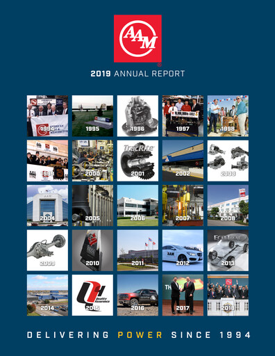 Thumbnail American Axle & Manufacturing Annual Report 2019