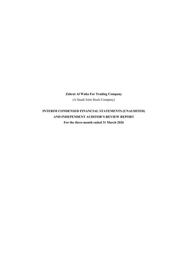 Thumbnail Zahrat Al Waha For Trading Company Quarterly Report 2026-q1