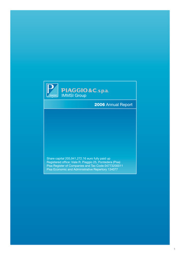Thumbnail Piaggio Annual Report 2006
