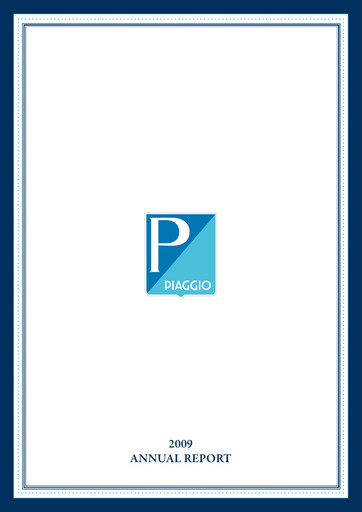 Thumbnail Piaggio Annual Report 2009