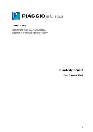 Thumbnail Piaggio Quarterly Report 2006-q1