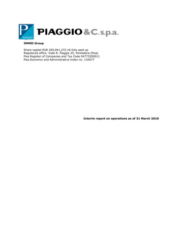 Thumbnail Piaggio Quarterly Report 2010-q1