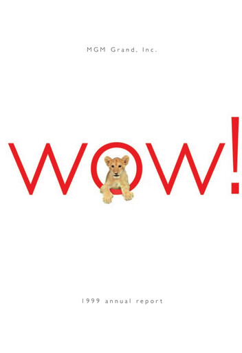 Thumbnail MGM Resorts

 Annual Report 1999