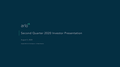Thumbnail Arlo Technologies
 Quarterly Report 2020-q2