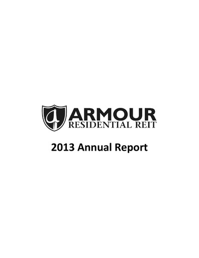 Thumbnail ARMOUR Residential REIT Annual Report 2013