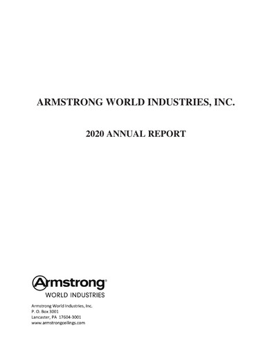 Thumbnail Armstrong World Industries
 Annual Report 2020