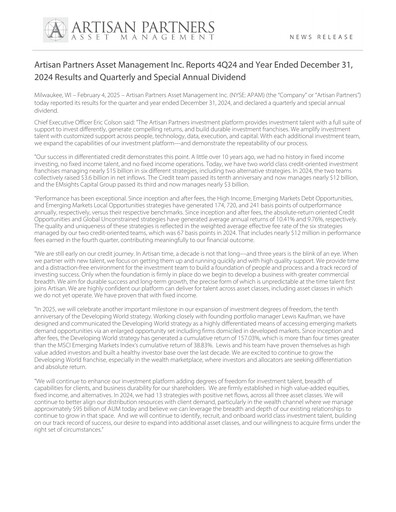 Thumbnail Artisan Partners Quarterly Report 2024-q4