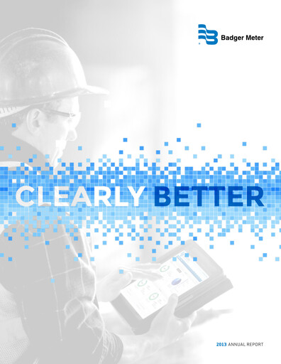 Thumbnail Badger Meter
 Annual Report 2013
