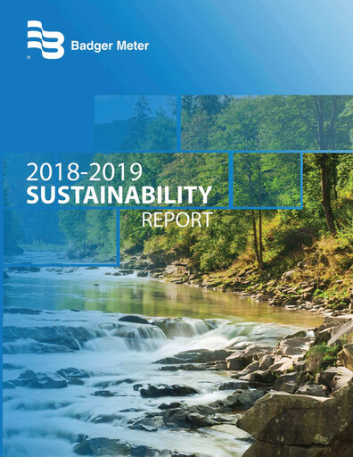 Thumbnail Badger Meter
 Sustainability Report 2018-2019