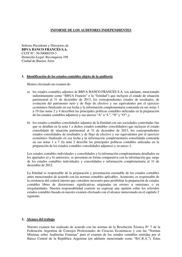 Thumbnail BBVA Argentina Financial Statement 2013