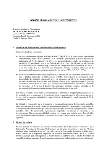 Thumbnail BBVA Argentina Financial Statement 2014