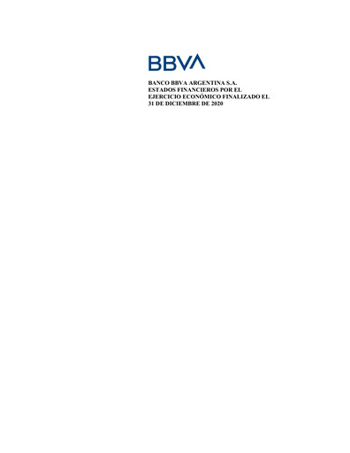 Thumbnail BBVA Argentina Financial Statement 2020