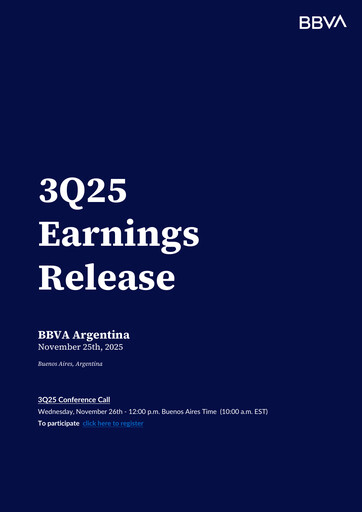 Thumbnail BBVA Argentina Quarterly Report 2025-q3