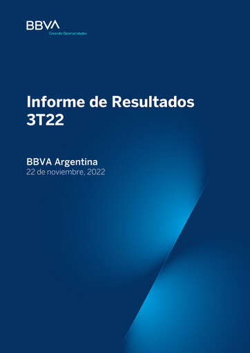 Thumbnail BBVA Argentina Quarterly Report 2022-q3