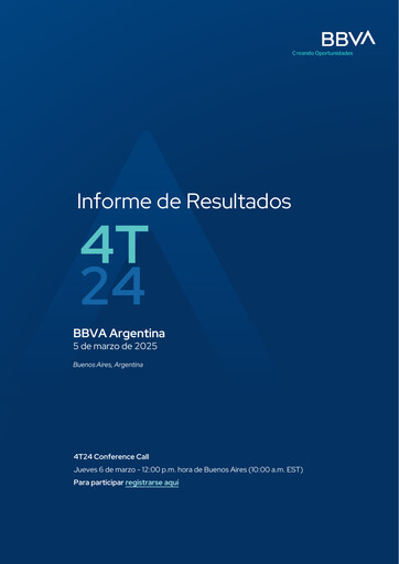 Thumbnail BBVA Argentina Quarterly Report 2024-q4
