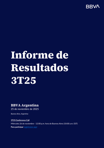 Thumbnail BBVA Argentina Quarterly Report 2025-q3