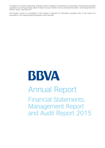 Thumbnail Banco Bilbao Vizcaya Argentaria Annual Report 2015