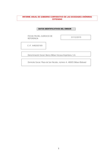 Thumbnail Banco Bilbao Vizcaya Argentaria Annual Report 2019