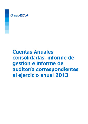Thumbnail Banco Bilbao Vizcaya Argentaria Financial Statement 2013