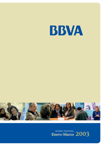 Miniature Banco Bilbao Vizcaya Argentaria Rapport trimestriel 2003-q1