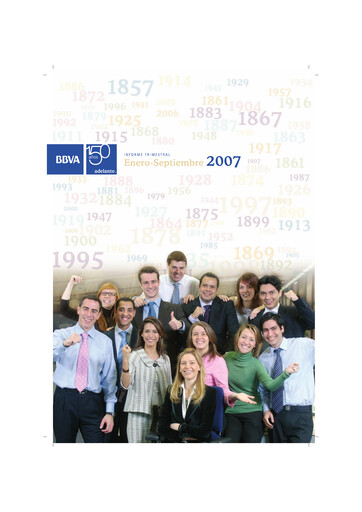 Miniature Banco Bilbao Vizcaya Argentaria Rapport trimestriel 2007-q3