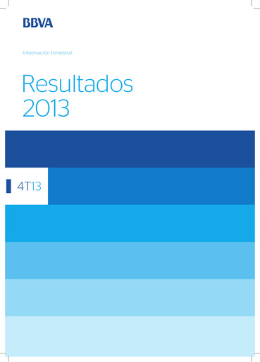 Miniature Banco Bilbao Vizcaya Argentaria Rapport trimestriel 2013-q4