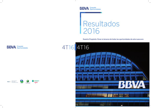 Miniature Banco Bilbao Vizcaya Argentaria Rapport trimestriel 2016-q4