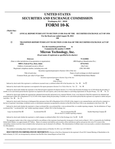 Thumbnail Micron Technology Annual Report 2012