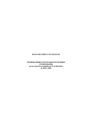 Thumbnail Banco de Chile
 Financial Statement 2010