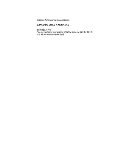Thumbnail Banco de Chile
 Financial Statement 2019-h1