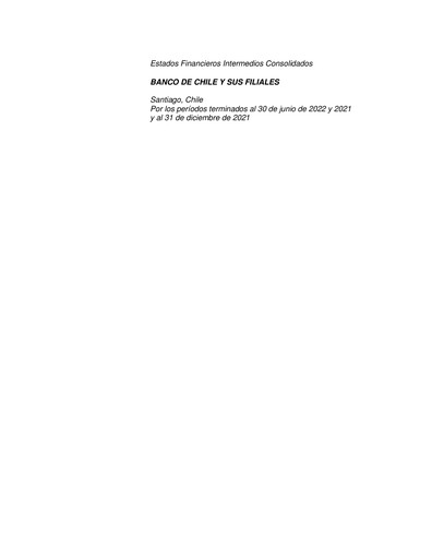 Thumbnail Banco de Chile
 Financial Statement 2022-h1