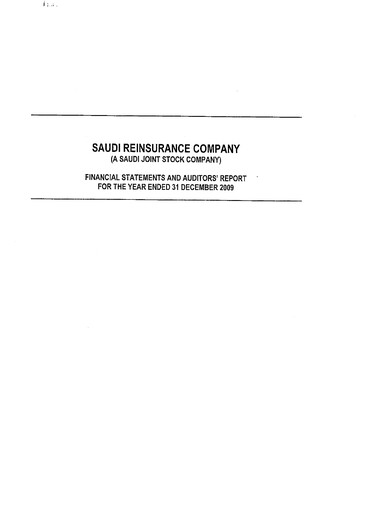 Thumbnail Saudi Reinsurance Company Financial Statement 2009