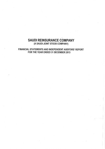 Thumbnail Saudi Reinsurance Company Financial Statement 2013