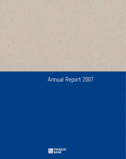 Miniature Piraeus Financial Holdings Rapport annuel 2007