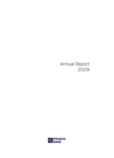 Miniature Piraeus Financial Holdings Rapport annuel 2009