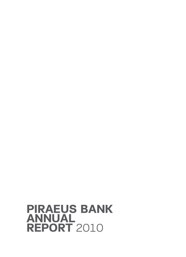 Miniature Piraeus Financial Holdings Rapport annuel 2010
