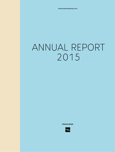 Miniature Piraeus Financial Holdings Rapport annuel 2015